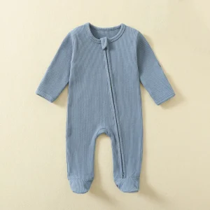 Organic 100% Cotton Baby Rompers Waffle Pajamas