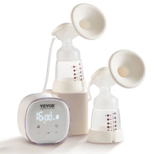 SucceBuy Portable 2800mAH Rechargeable Double Electric Breast Pumps Anti-Backflow w/ LED Display