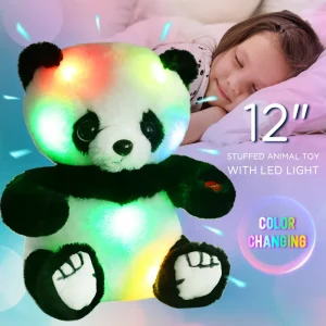 12'' Light Up Panda Stuffed  Kawaii Panda Bear