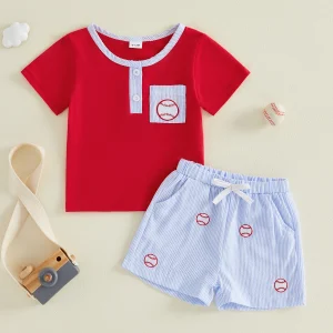 Toddler and Kids Baseball ShortsSet