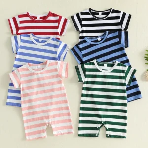 Infant Striped Print Jumpsuit