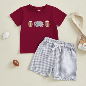 Baby Toddler Embroidery Top Shorts