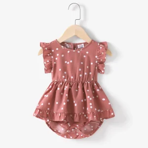 Baby Girl Flutter-sleeve Summer Romper