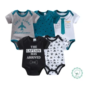 5pcs Newborn Baby 100% Cotton Romper