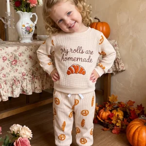 Thanksgiving Sweatshirt Pants Set for Baby and Toddler