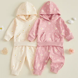 Newborn Baby, Toddler Daisy Print Lightweight 100% Cotton Outfit