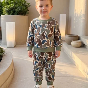Outfit Camo Sweatshirt Pants, Baby and Toddler 0 M to 2-3Yrs