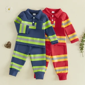 Toddler-Boy Long Sleeve Lightweight Firefighter Outfit