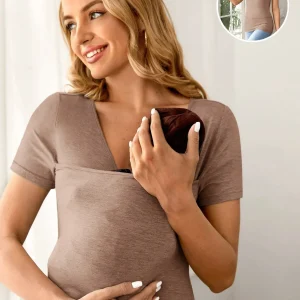 Maternity  Casual Top, Nursing-Friendly
